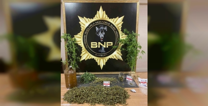 Pablo’nun burnu keneviri ve esrarı kokladı: Bayburtta 276 gram uyuşturucu ele geçirildi!