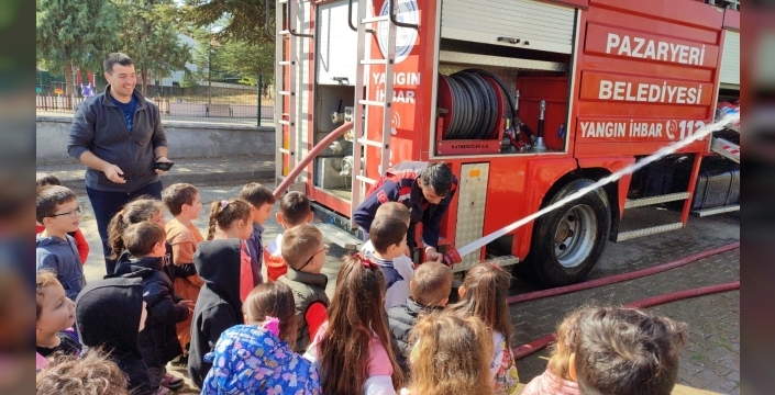 Pazaryeri anaokulu öğrencileri itfaiyecilik mesleğini tanıdı