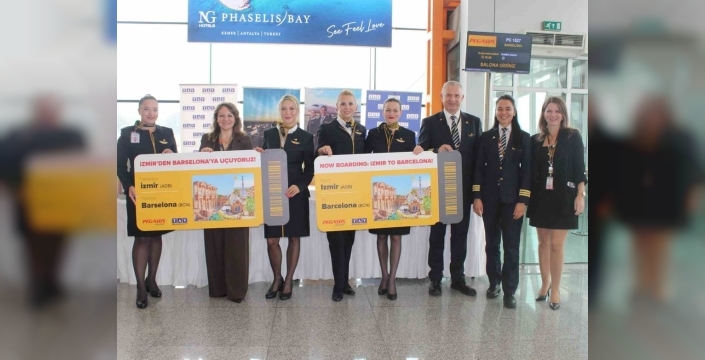 Pegasus İzmir'den Barselona'ya uçtu