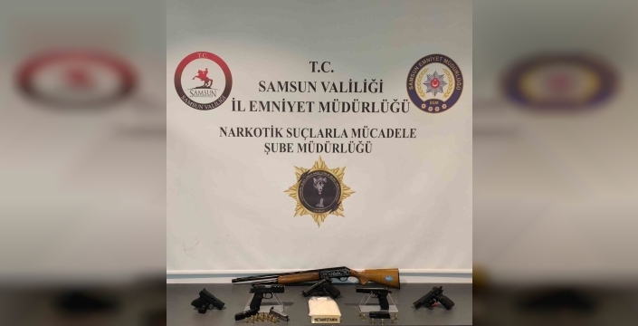 Samsun'da polis operasyonu: Silah ve uyuşturucu ele geçirildi, 2 kişi gözaltında