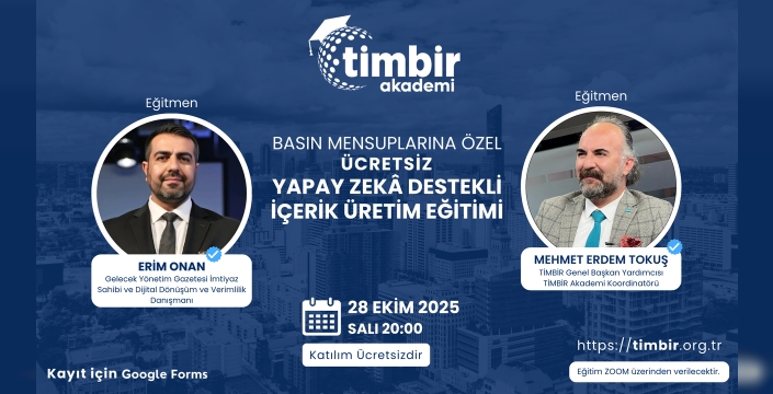 TİMBİR Akademi, gazetecilere yapay zekâ eğitimi veriyor