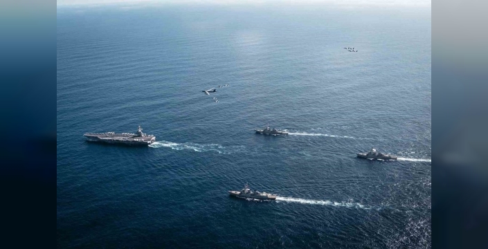 Abd donanması karayipler'de gücünü gösteriyor: 'güney mızrağı operasyonu' kapsamında dünyanın en büyük uçak gemisi USS Gerald R. Ford bölgede!