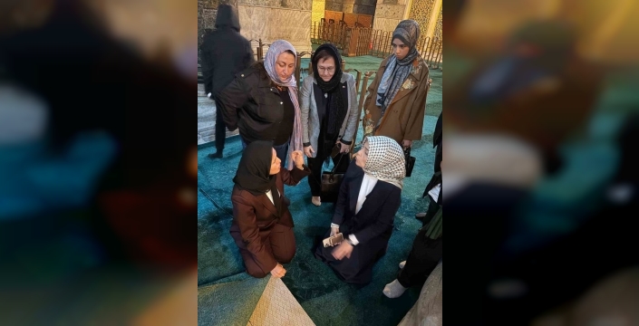 Ayasofya'da tarihi restorasyon: AK Parti heyeti dev çalışmaları yerinde inceledi