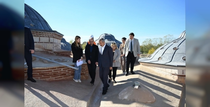 Edirnede tarihi hamam gün yüzüne çıkıyor: Gazimihal Hamamı restore ediliyor