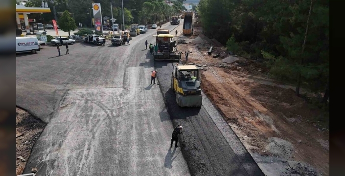 Fethiye Ölüdeniz yolunda 2. etap çalışmaları hızla ilerliyor