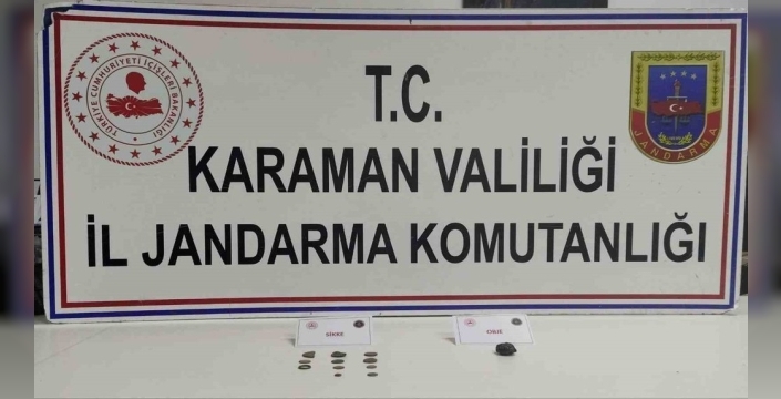 Karamanda jandarma operasyonu: Tarihi eser ve uyuşturucu şoku, 2 kişi cezaevine gönderildi