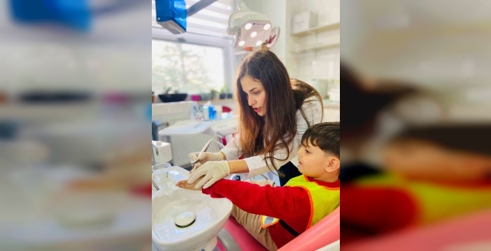 Miniklerden diş hastanesinde unutulmaz eğitim gezisi
