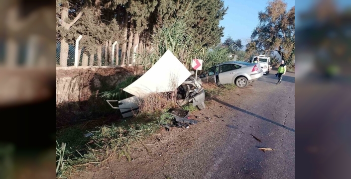 Ödemiş'te şok edici hatalı sollama: 3 Kişi yaralandı
