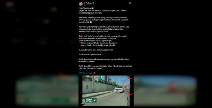 Trafikte zorbalığa son: 180 bin tl ceza geliyor!