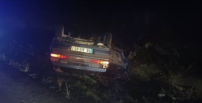 Bilecik'te su kanalına uçan otomobilde bir kişi yaralandı