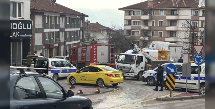 Bolu'da otel kullanılan iş merkezinde panik yaratan yangın