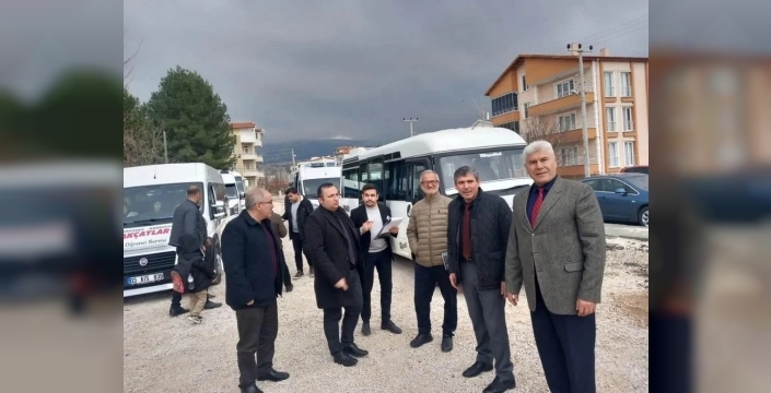 Dinar'da öğrenci servis araçlarına sıkı denetim