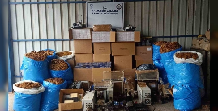Gönen'de tütün kaçakçılığına büyük operasyon: 13 kişi gözaltında