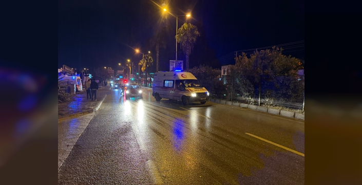 Gümbet kavşağında feci kaza: Motosiklet sürücüsü ağır yaralandı