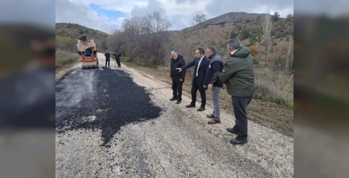 Kaymakam Uçar, Yenipazar'da yol onarım çalışmalarını yerinde inceledi