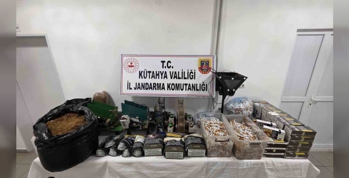 Kütahya'da jandarmadan büyük kaçak tütün operasyonu
