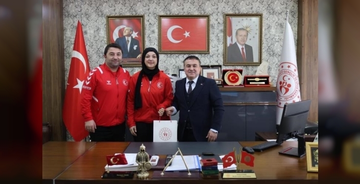 Milli judocu Hatice Nur Göktaş, İl Müdürü Demir ile buluştu