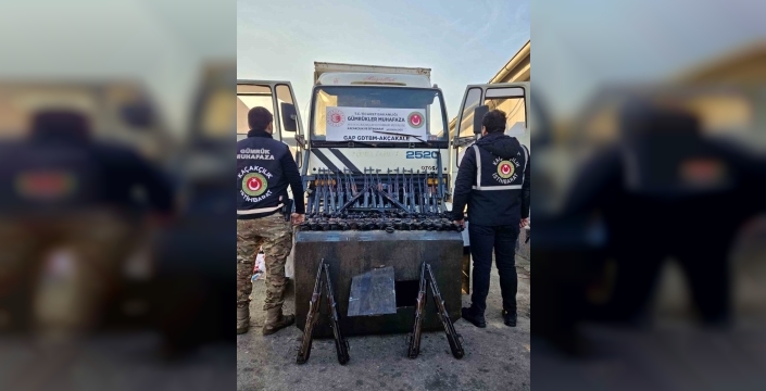 Akçakale Gümrük Kapısı'nda 52 uzun namlulu silah yakalandı