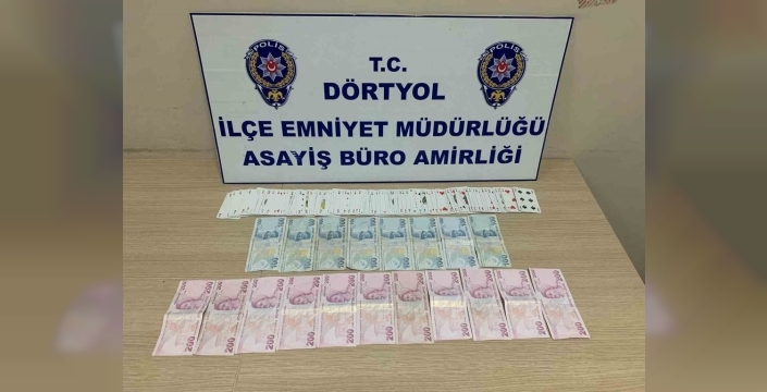 Dörtyol'da kumar oynayanlara 46 bin TL ceza kesildi