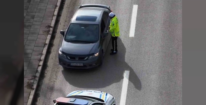 Dronla yakalanan sürücüye şok ceza: Kaçmaya çalıştı ama nafile!