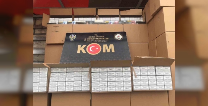 Düzce'de büyük operasyon: 1 milyon 288 bin 920 makaron ele geçirildi