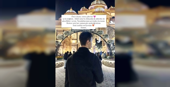 Gamze Özçelik'in oğlu Murathan 16 yaşına girdi