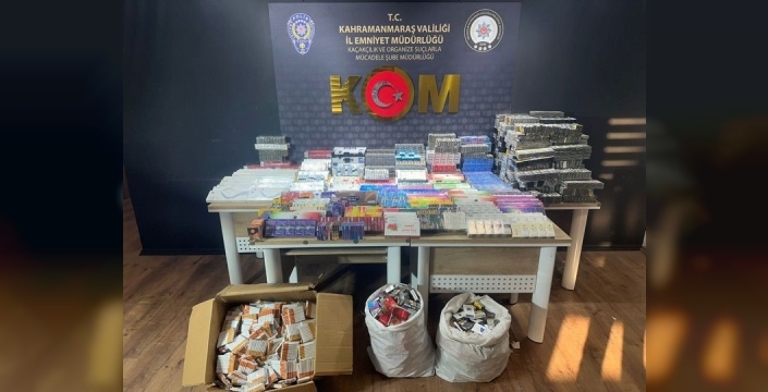 Kahramanmaraş'ta kaçakçılık operasyonu: 3 şüpheli yakalandı, binlerce kaçak sigara ele geçirildi