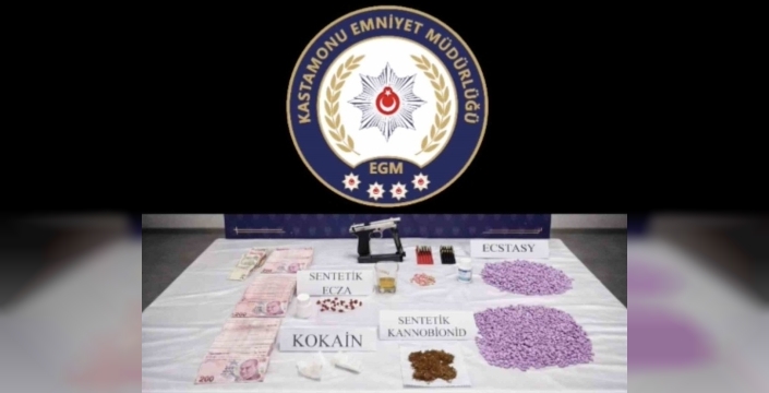 Kastamonu'da uyuşturucu operasyonu: Binlerce hap ve silah ele geçirildi, bir şüpheli tutuklandı