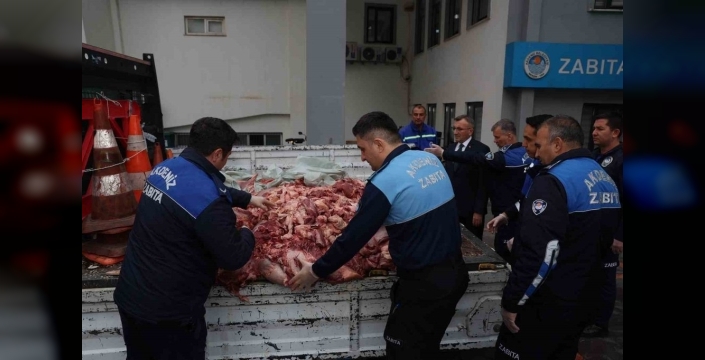Mersin'de 500 kilo bozuk et bulundu, imha edildi