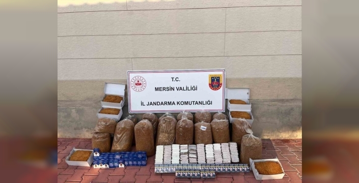 Mersin'de jandarma operasyonu: 13 bin 500 kaçak makaron ele geçirildi