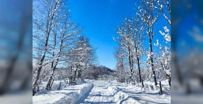 Ordu'nun zirveleri beyaza büründü, kartpostallık manzaralar oluştu