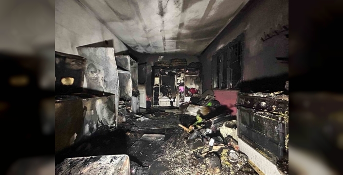 Osmaniye'de müstakil evde çıkan yangın itfaiyenin hızlı müdahalesiyle söndürüldü