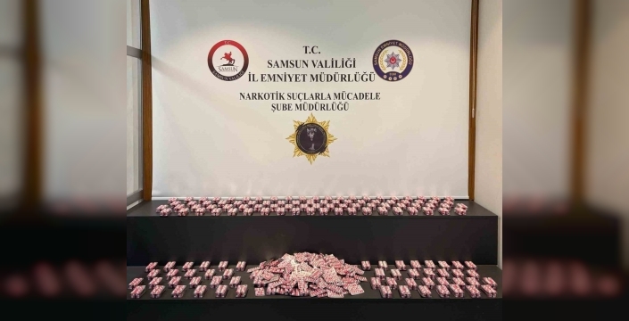 Samsun'da uyuşturucu operasyonu: 36 bin sentetik ecza ele geçirildi
