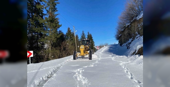 Trabzon'da karla mücadele çalışmaları hız kesmeden devam ediyor