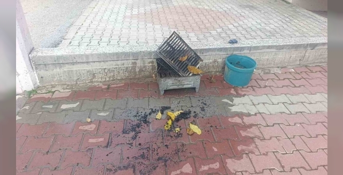 Yangın ihbarına gelen itfaiye, mangal sürpriziyle karşılaştı