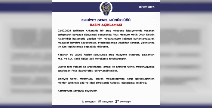 Ankara'da polis memuru Keskin'in ölümüyle ilgili 2 kişi tutuklandı