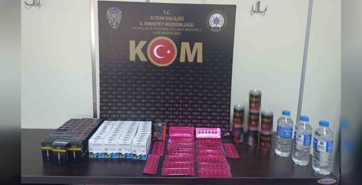 Aydın'da kaçakçılık operasyonu: Yüzlerce makaron ve cinsel içerikli ürün ele geçirildi