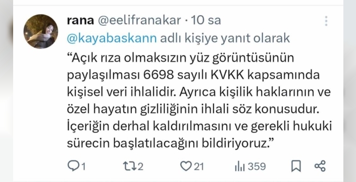 Başkan Kaya'nın izinsiz paylaşımı, genç kızın ailesini kızdırdı