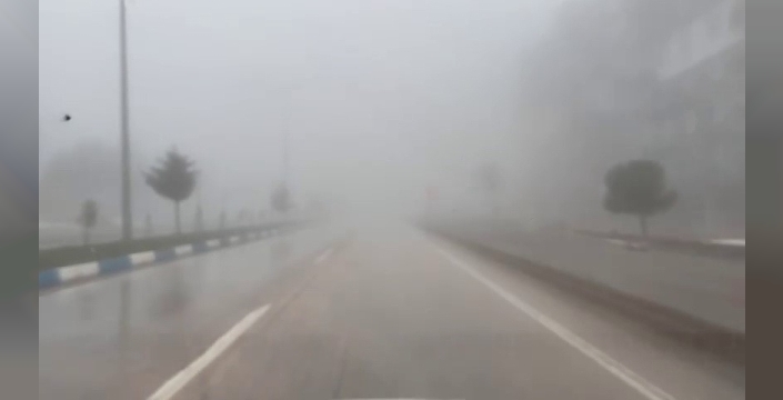 Besni'de yoğun sis ve sağanak yağış hayatı olumsuz etkiledi