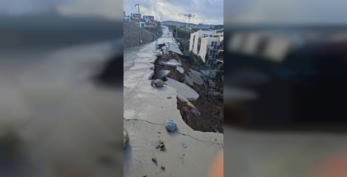 Bodrum'da lüks sitelere ulaşım yolu çöktü: Tepkiler büyüyor