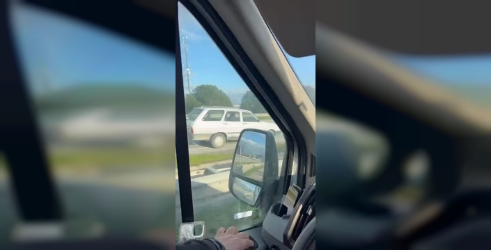 Bursa'da ters şeritten giden araç paniğe neden oldu