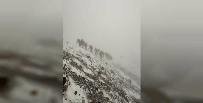Erciyes Dağı'nda kış tırmanışı heyecanı başlıyor