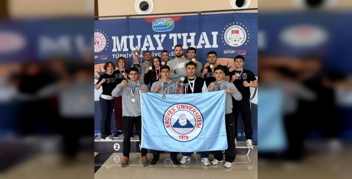 Erciyes Üniversitesi, muaythai'de şampiyon olarak zirveye yerleşti