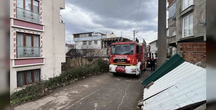 Gebze'de metruk evde korkutan yangın
