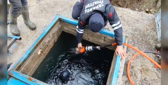 Isparta'da aktarma havuzundaki arızaya su altından müdahale: Ekipler seferber oldu
