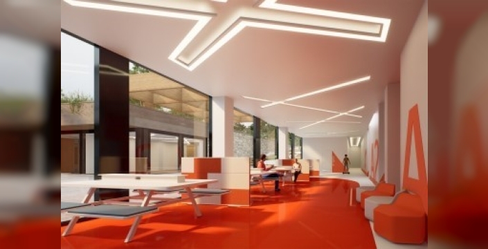 Kahramanmaraş'ta gençlik merkezinin inşası hız kesmeden devam ediyor