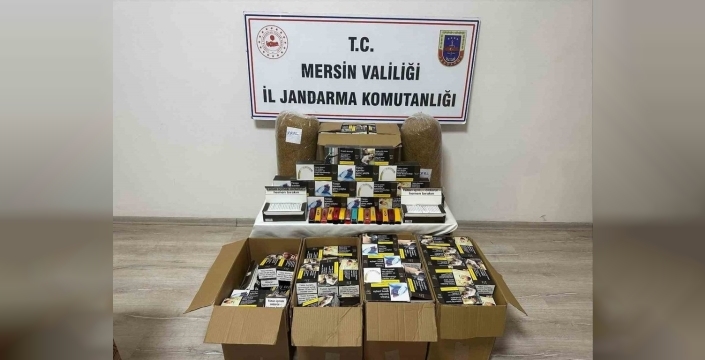Mersin'de jandarmadan kaçak makaron operasyonu: 2 kişi gözaltında