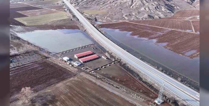 Sivas'ta kar eridikten sonra Kangal köpekleri sular altında kaldı