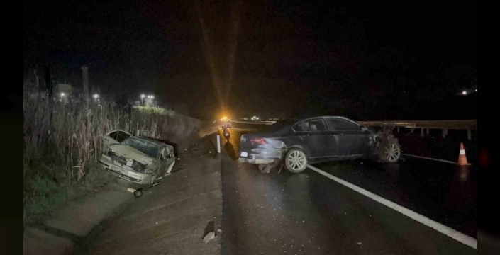 Tekirdağ'da şok eden kaza: Araç su kanalına uçtu, 5 kişi yaralandı