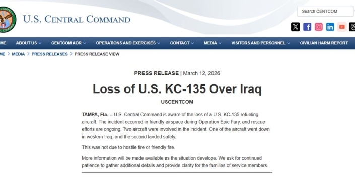 ABD ordusu Irak'ta KC-135 yakıt ikmal uçağının düştüğünü açıkladı